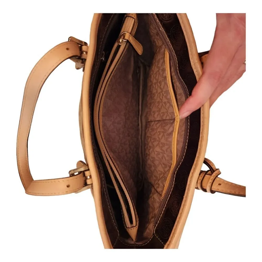 Michael Kors Patent Logo Monogram Tote Bag